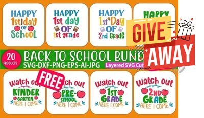 Back to School SVG Bundle Giveaway Free Download