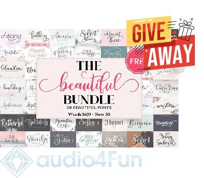 The Beautiful Font Bundle Giveaway Free Download