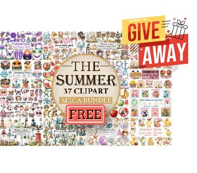 The Big Summer Clipart Bundle Giveaway Free Download