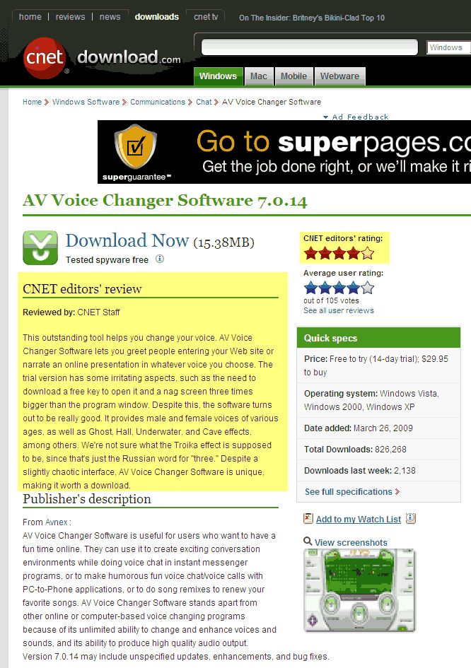 Cnet Editors Review For Av Voice Changer Software