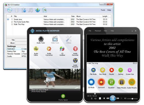 AV CD Grabber - Play With Media Player Morpher Screenshot