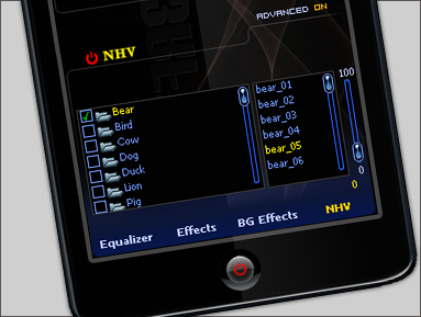 Advanced panel: Non-human Voice Effects of Voice Changer Software 7.0