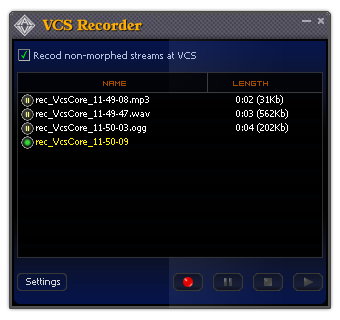 Advanced panel: Non-human Voice Effects of Voice Changer Software 7.0