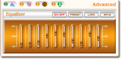 screenshot of Voice Changer Software  Gold's Advanced panel: Equalizer