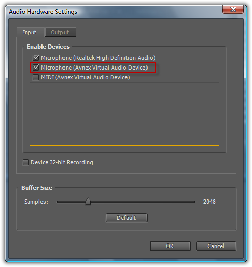 Fig. 3 - Choose  Settings to open the settings dialog box of Soundbooth 