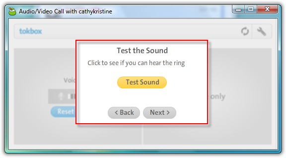  Fig. 7 - Choose next in Test the sound box